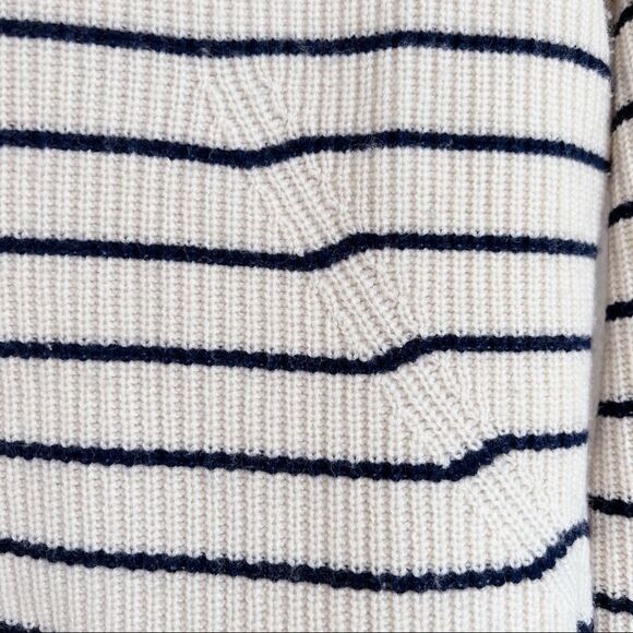 Brochu Walker Reir Striped wool cashmere Sweater Beige Size S - Picture 5 of 8